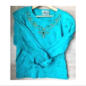 Art Express Vintage 90s bedazzled sweatshirt